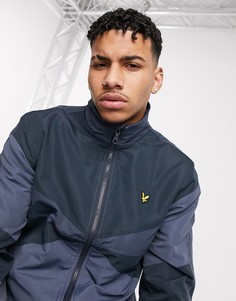 Куртка в стиле колор блок с воротником-стойкой Lyle & Scott-Темно-синий