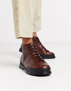 Коричневые ботинки на шнуровке Camper-Коричневый