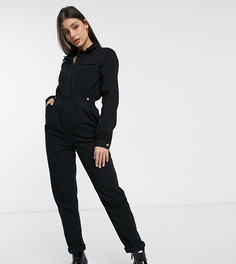 Легкий приталенный комбинезон черного цвета ASOS DESIGN Tall-Черный