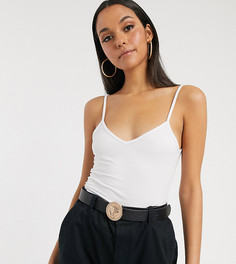 Белый топ на бретелях с V-образным вырезом ASOS DESIGN Tall