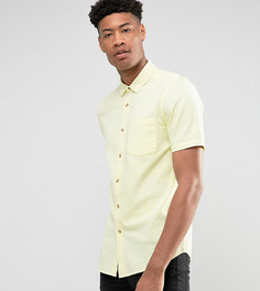Желтая фактурная рубашка классического кроя ASOS DESIGN Tall-Желтый