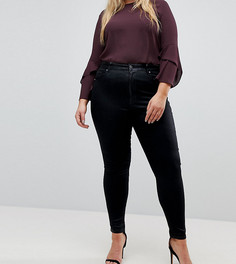 Черные премиум-джинсы с покрытием ASOS DESIGN Curve "Sculpt me"-Черный