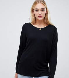 Oversize-футболка с рукавами "летучая мышь" ASOS TALL-Черный