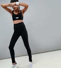 Черные леггинсы с завышенной талией ASOS 4505 Tall-Черный