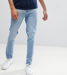 Светлые джинсы скинни с состаренной отделкой ASOS DESIGN Tall-Синий