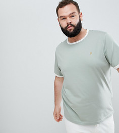 Светло-зеленая футболка узкого кроя Farah PLUS Groves-Зеленый