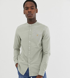 Зеленая приталенная оксфордская рубашка с воротником на пуговицах Farah Brewer-Зеленый