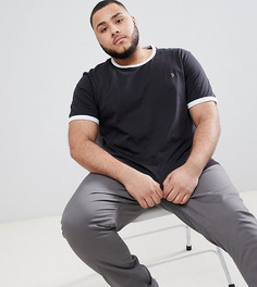 Черная узкая футболка Farah PLUS-Черный