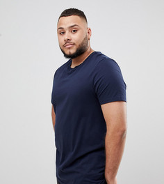 Темно-синяя футболка из органического хлопка с круглым вырезом ASOS DESIGN Plus-Темно-синий