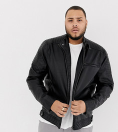 Черная куртка River Island Big & Tall-Черный