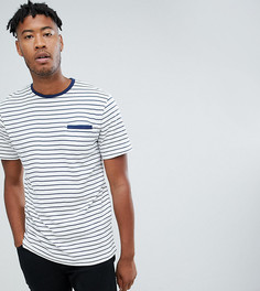 Футболка из вафельного трикотажа в полоску Jacamo-Белый