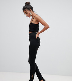 Брюки скинни с английскими булавками ASOS DESIGN Tall-Черный
