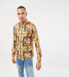 Рубашка классического кроя из вискозы с цветочным принтом ASOS DESIGN Tall-Мульти