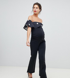 Комбинезон на одно плечо с оборкой True Violet Maternity-Мульти