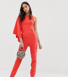 Комбинезон на одно плечо с расклешенными рукавами ASOS DESIGN Tall-Мульти