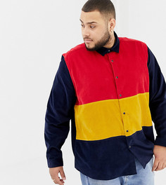 Вельветовая рубашка со вставками ASOS DESIGN Plus-Мульти