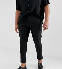 Черные супероблегающие джинсы из искусственной кожи с покрытием ASOS DESIGN Plus-Черный