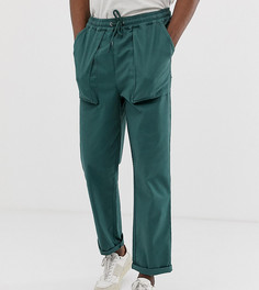 Зеленые свободные брюки с карманами ASOS DESIGN Tall-Зеленый