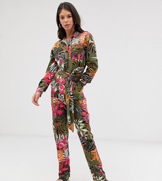 Комбинезон с тропическим принтом ASOS DESIGN Tall-Мульти