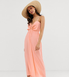 Комбинезон на бретелях со сборками на лифе ASOS DESIGN Tall-Мульти