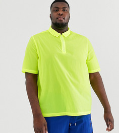 Желтая нейлоновая oversize-рубашка ASOS DESIGN Plus-Желтый