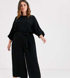 Комбинезон с поясом ASOS DESIGN Curve-Черный