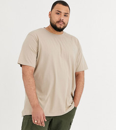 Oversize-футболка River Island Big & Tall-Светло-бежевый