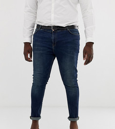Темные джинсы скинни ASOS DESIGN Plus-Синий