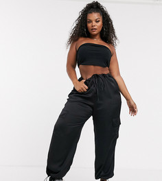 Брюки в стиле милитари с карманами ASOS DESIGN Curve-Черный