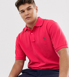 Красное поло из пике с логотипом Polo Ralph Lauren Big & Tall-Красный