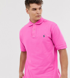 Поло из ткани пике ярко-розового цвета с логотипом Polo Ralph Lauren Big & Tall-Розовый