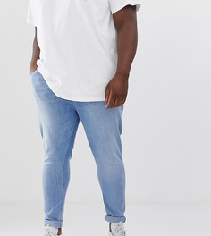 Светлые эластичные джинсы супероблегающего кроя ASOS DESIGN Plus-Синий