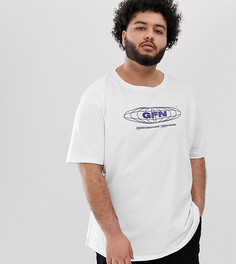Белая oversize-футболка с логотипом Good For Nothing-Белый
