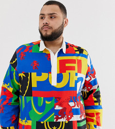 Рубашка через голову с принтом в стиле 90-х ASOS DESIGN Plus-Красный