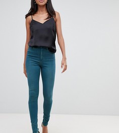Зеленые джинсы скинни с завышенной талией ASOS DESIGN Tall Ridley-Синий