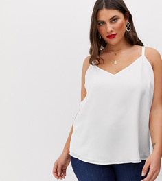 Свободный топ на бретелях ASOS DESIGN Curve - eco-Белый