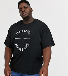 Oversize-футболка с принтом ASOS DESIGN Plus-Черный