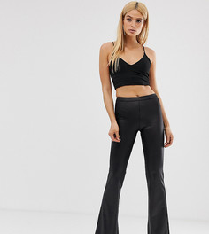 Черные брюки с легким клешем из полиуретана John Zack Tall-Черный