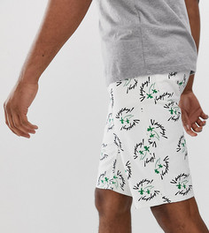 Джинсовые шорты с принтом ASOS DESIGN Tall-Белый