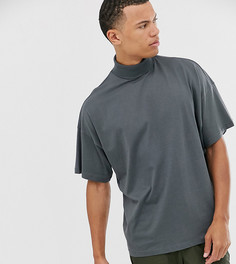 Черная трикотажная oversized-водолазка ASOS DESIGN Tall-Серый