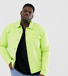 Салатовая джинсовая куртка ASOS DESIGN Plus-Зеленый