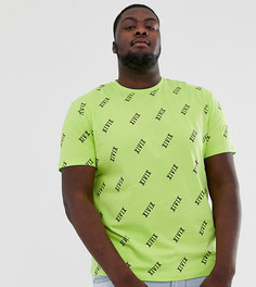 Свободная футболка с принтом ASOS DESIGN Plus-Зеленый