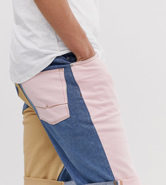 Узкие джинсовые шорты колор блок ASOS DESIGN Tall-Розовый