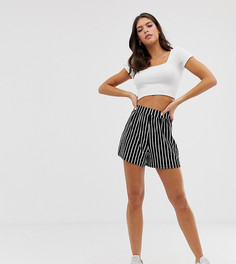 Шорты-кюлоты в монохромную полоску ASOS DESIGN Tall-Мульти