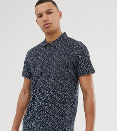 Поло с цветочным принтом Jacamo-Черный