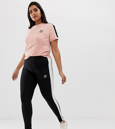 Черные леггинсы с логотипом Puma Plus Classics - T7-Черный