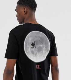 Свободная футболка с принтом спереди и сзади ASOS DESIGN Tall E.T.-Черный