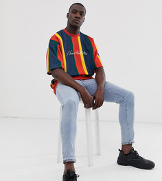Oversize-свитшот с короткими рукавами и полосками ASOS DESIGN Tall-Красный
