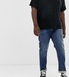 Темно-синие выбеленные узкие джинсы ASOS DESIGN Plus-Синий