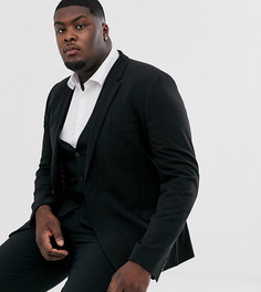 Черный супероблегающий пиджак ASOS DESIGN Plus